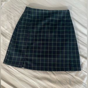 John Galt green plaid miniskirt. One size